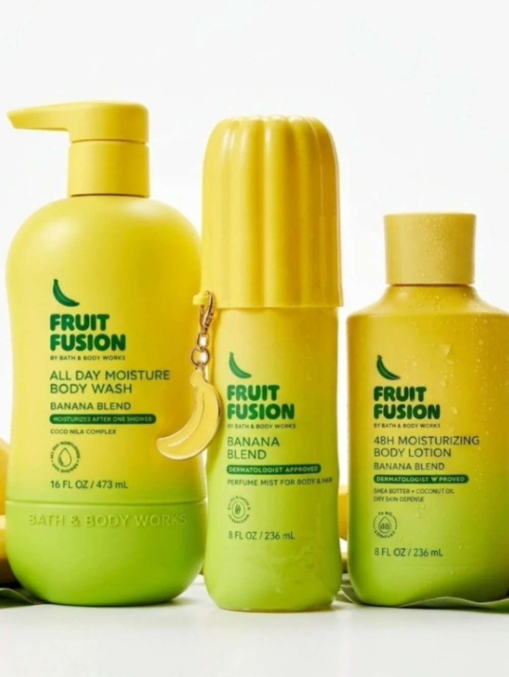 Bath & Body Works Fruit Fusion Banana Blend Body Care Set - Bright Yellow